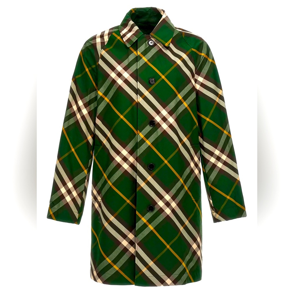 Green Reversible Burberry Car Coat